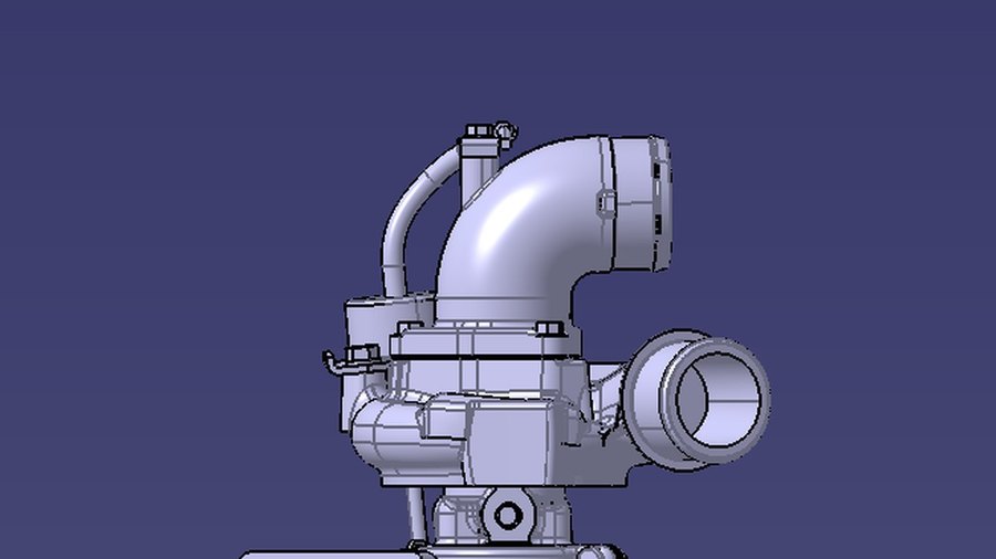 泵壳零件三维结构数模，展示壳体壁厚与法兰连接部位